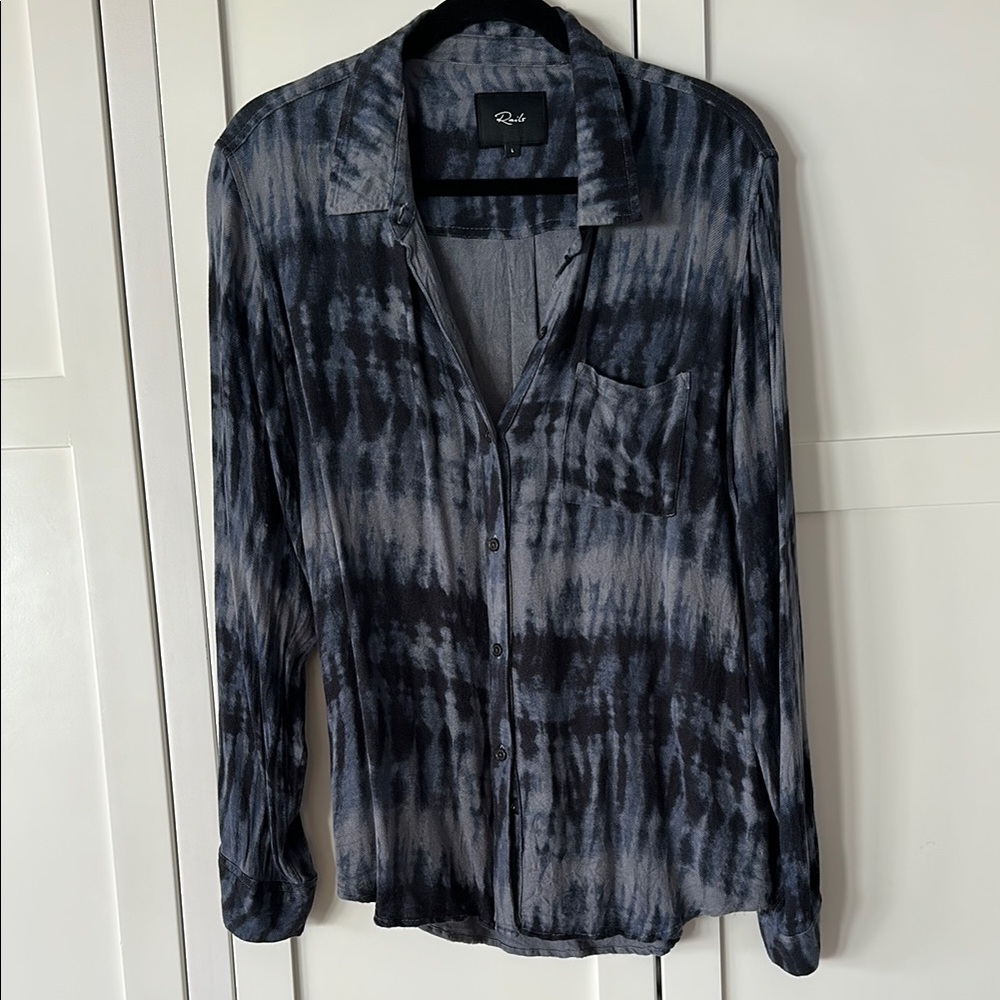 Rails Gray and Blue Artistic Blouse